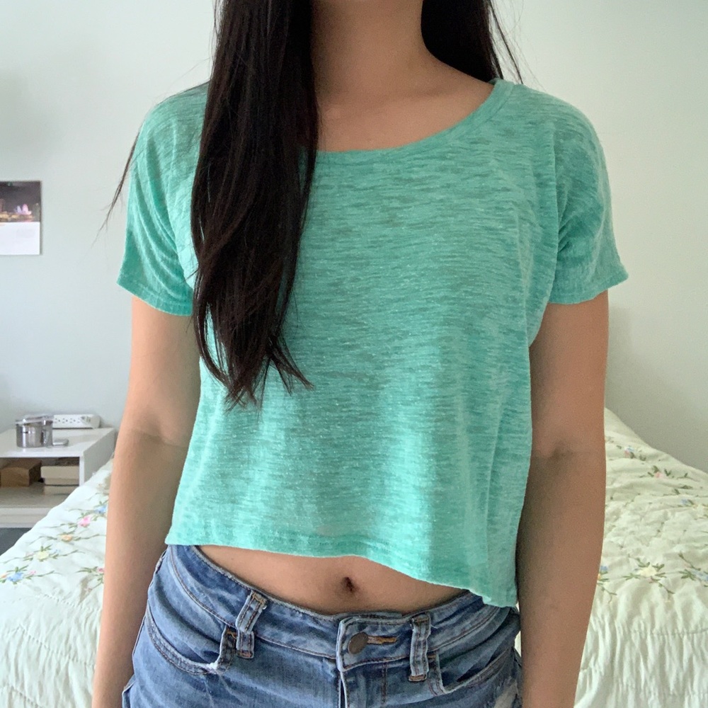 Light Blue Wetseal Crop Top